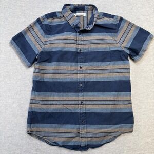 Outerknown Shirt Mens Medium Blue Striped Shibui Essential Button Down Huckberry
